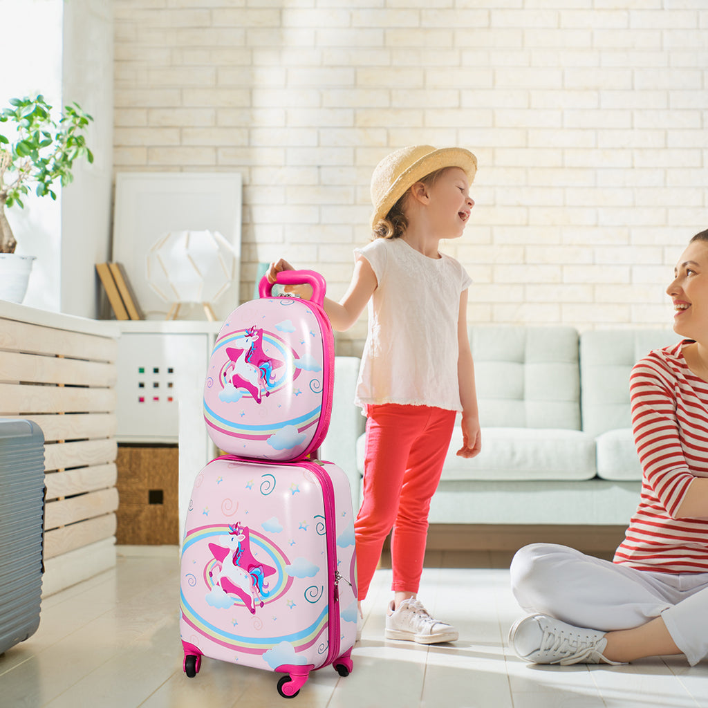 BoPeep 16''13'' 2PCS Kids Luggage Set Unicorn-1954802778916392967