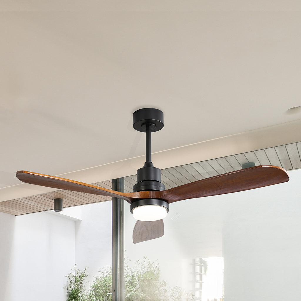 Spector 52'' Wood Ceiling Fan DC Motor Walnut-1954802706786947079