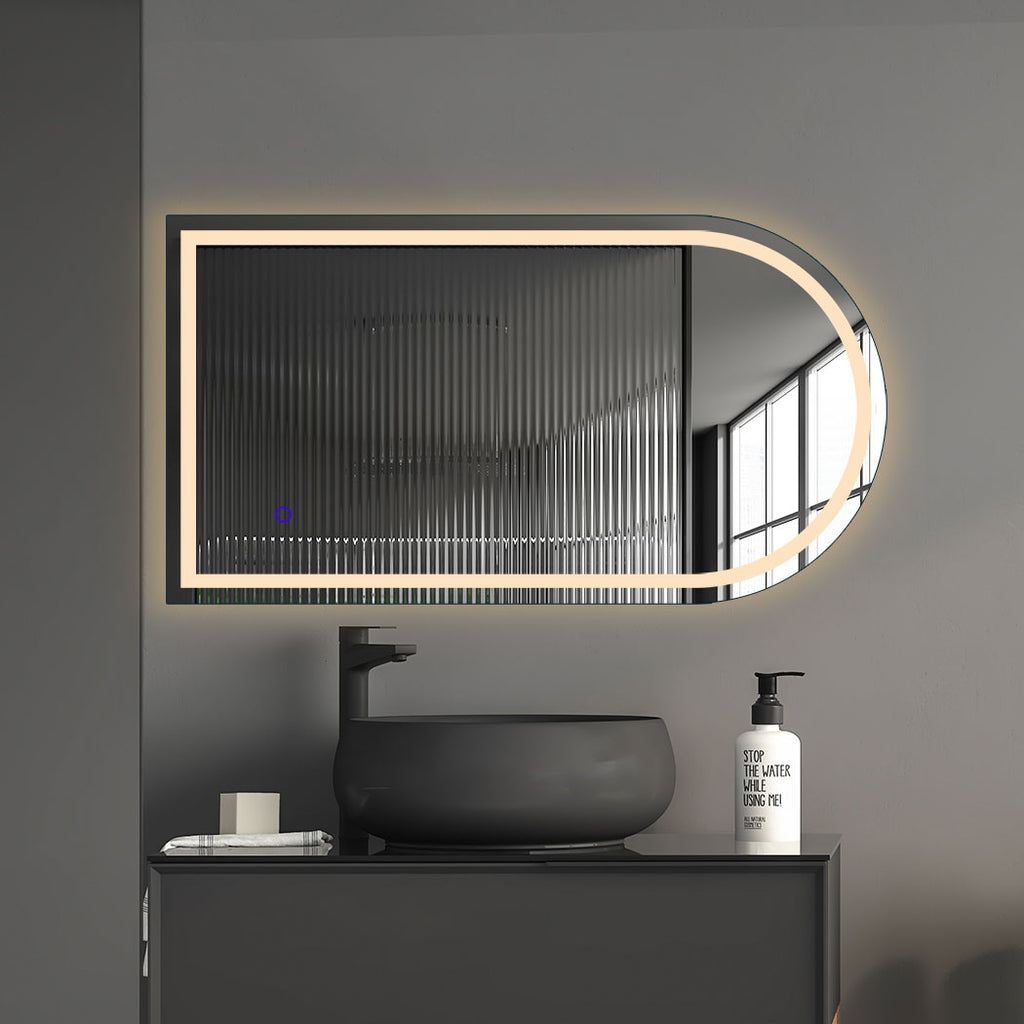 EMITTO LED Wall Mirror Arch Anti-fog 50*90cm 50x90-1954803007963140103