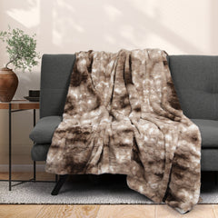 Dreamz Luxury Tie-dyed Blanket Brown 127cm x 152cm-1954802367232872454