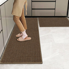 Marlow Kitchen Rug 2PCS Woven Non Slip Absorbent Brown-1954802460694548487