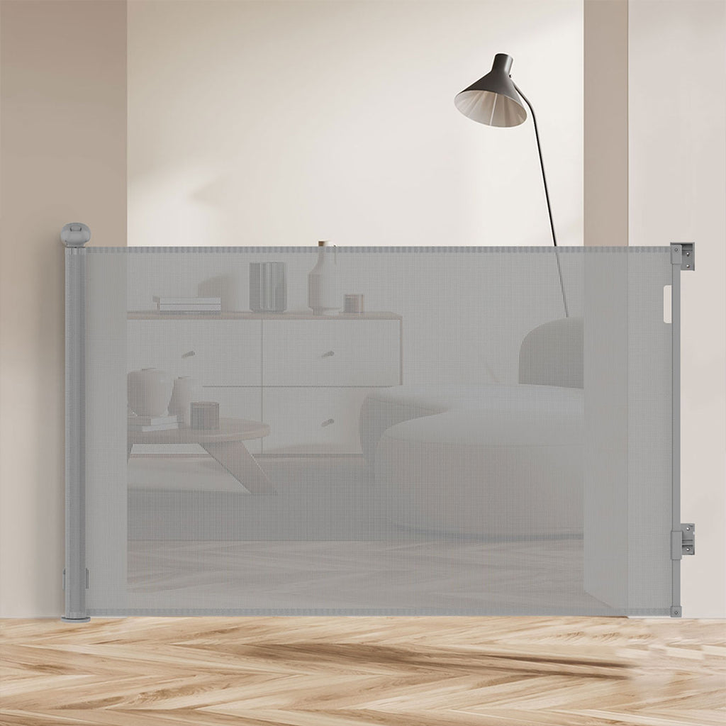 BoPeep Retractable Baby Safety Gates 300cm Grey 300 cm-1954802789364404231