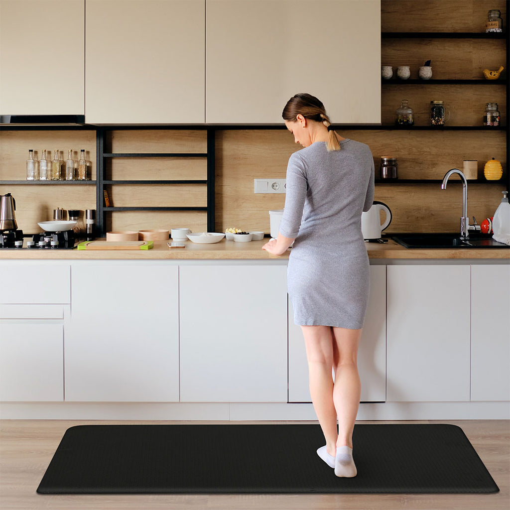 Marlow Kitchen Rug 2PCS Non Slip Anti Fatigue Mat Black-1954802461055258631