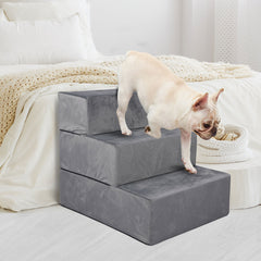 PaWz Pet Stairs 3 Steps Portable Adjustable Medium-1954802513341452295