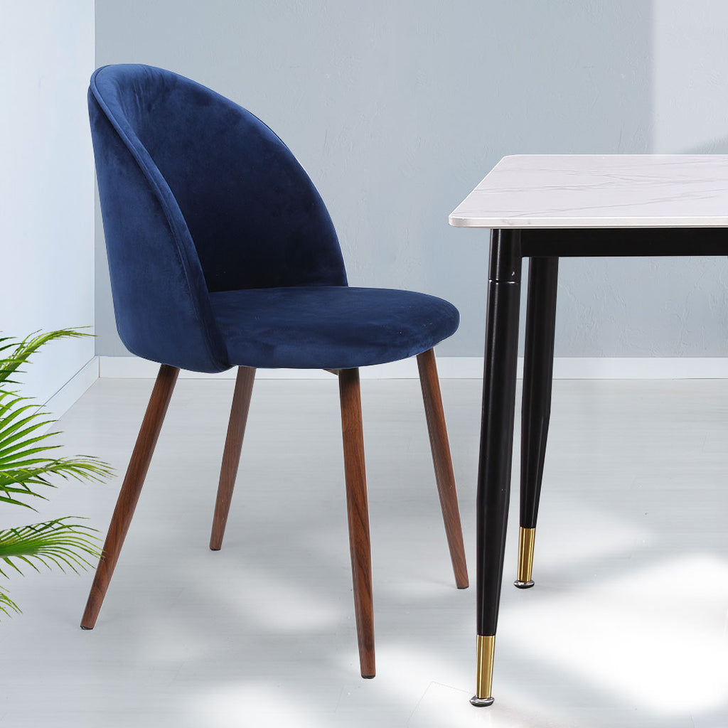 Levede 2x Dining Chairs Seat French Navy-1954802979894857735