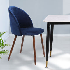 Levede 2x Dining Chairs Seat French Navy-1954802979894857735