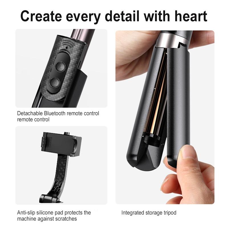 Foldable 3-In-1 Gimbal Stabilizer With Bluetooth Remote And Selfie Stick For Smartphones-1915197845762347010