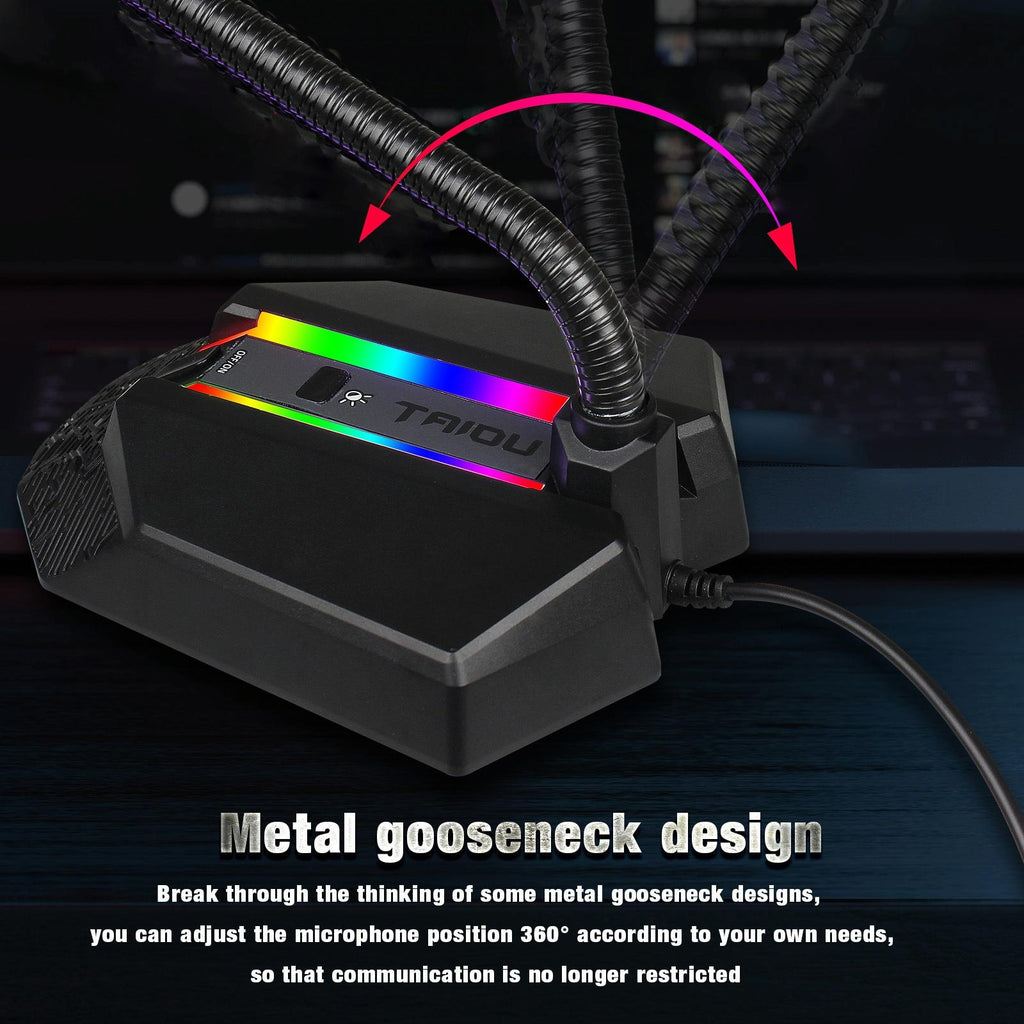 Flexible Usb Microphone With Rgb Lighting For Voice Chat And Video Conferencing-1915197799817941001