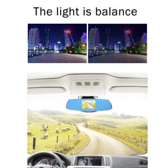 4.3 Hd 1080P Rearview Mirror Vehicle Dvr With Screen Display-1915198229281116164