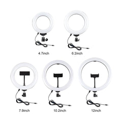 6.2 Led Ring Light With Usb 3 Modes Dimmable Desktop Tripod Cold Shoe Ball Head-1915197890872086537