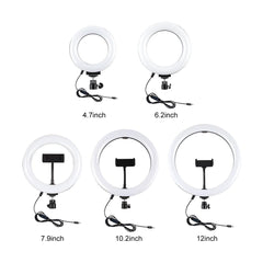 Live Broadcast Dual Phone Bracket & 6.2 Inch Led Ring Light Kit With Tripod Mount-1915197553448718339