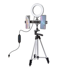 Live Broadcast Dual Phone Bracket & 6.2 Inch Led Ring Light Kit With Tripod Mount-1915197553448718337