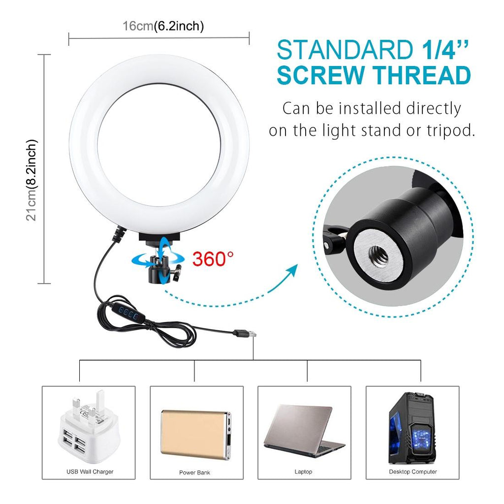Live Broadcast Dual Phone Bracket & 6.2 Inch Led Ring Light Kit With Tripod Mount-1915197553448718341