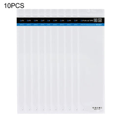 10-Pack Clear Front White Pearl Jewelry Zip Lock Bags - 34.5Cm X 9Cm With Hang Hole-1915197965140627462