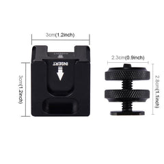 Aluminum 4-Head Hot Shoe Mount Adapter For Microphone And Flash Light-1915197891048247298