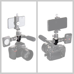 Aluminum 4-Head Hot Shoe Mount Adapter For Microphone And Flash Light-1915197891048247300