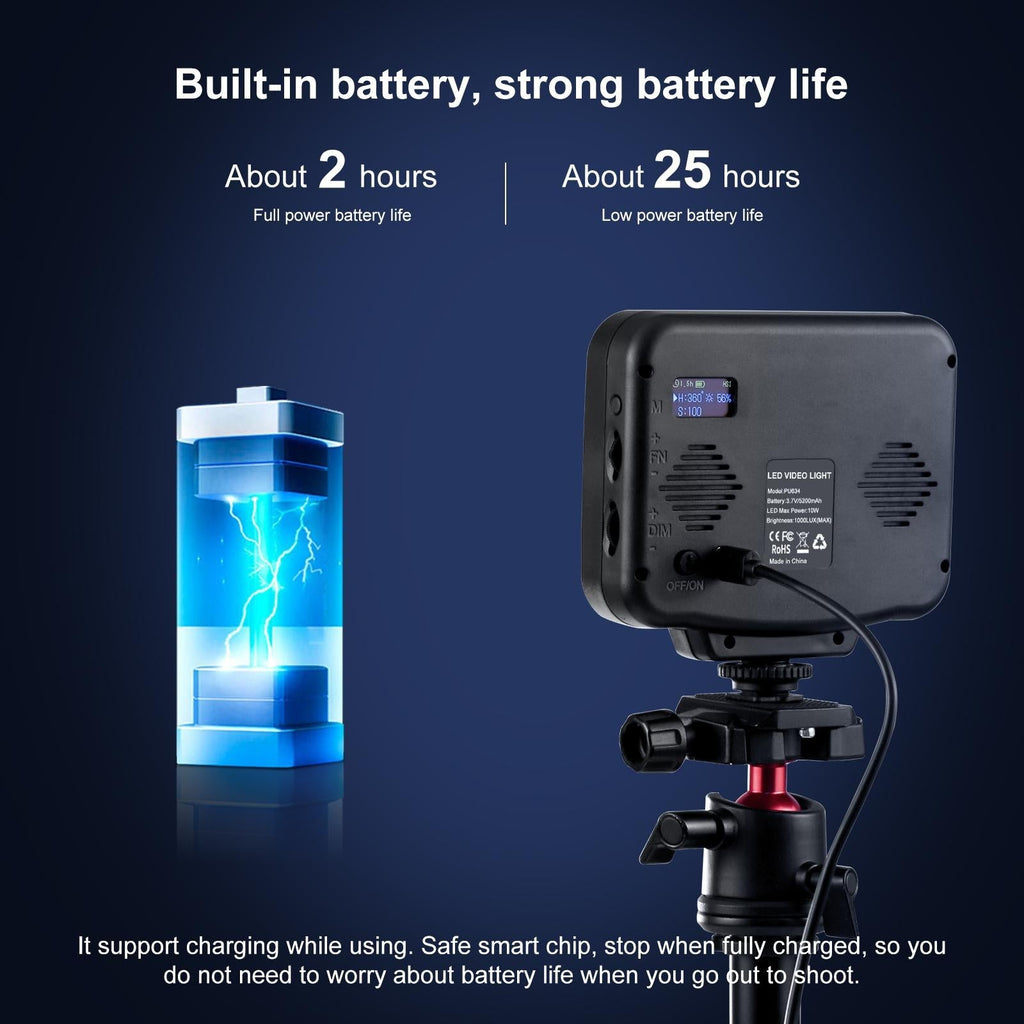 Handheld On-Camera Led Light With 2500-9900K & Rgb Fill For Photography-1915197559790505989