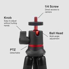 Flexible Mini Octopus Tripod With Remote For Slr Gopro Cellphone-1915198231025946626