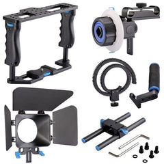 Large Handle Camera Cage & Matte Box Kit For Dslr / Video Camera-1915198432709054471