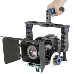 Large Handle Camera Cage & Matte Box Kit For Dslr / Video Camera-1915198432709054473