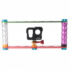 Aluminum Dual Grip Stabilizer For Action Cameras With Jaws Flex Clamp Mount-1915197572574744580