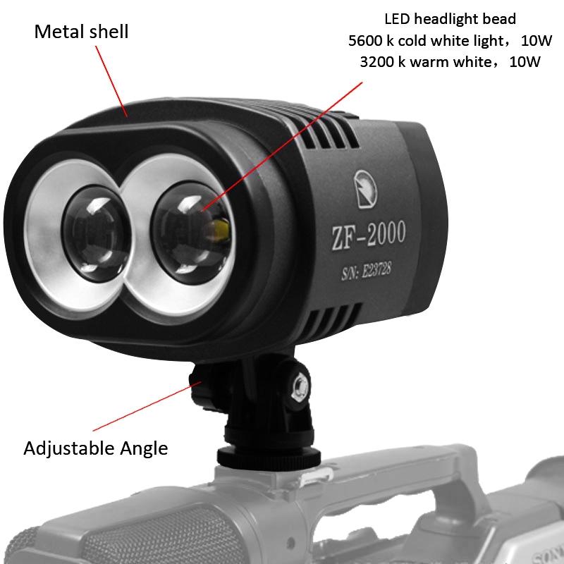 2 Led Video Light For Camera / Camcorder - Zf-2000-1964932306187718658
