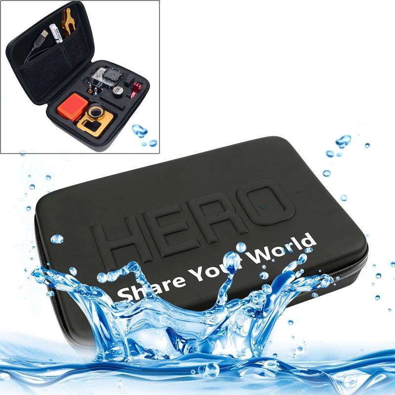 Portable Waterproof Travel Case For Action Cameras - Shockproof Fits Gopro Insta360 Dji - 22X16X7Cm-1922443395704426497