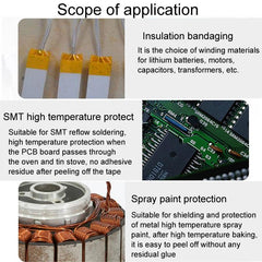33M High Temp Clear Polyimide Tape W / Silicone Adhesive-1915198277939236867
