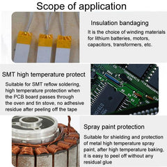 High Temp Polyimide Tape - 33M X 24Mm - Silicone Adhesive-1915198104332800003