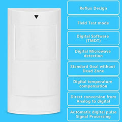 Wireless Dual Motion Detector - Infrared & Microwave White-1915197758973808645