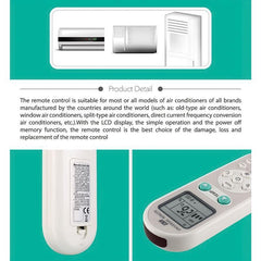 White Universal A / C Remote Control - Q-988E-1915197959696420867