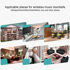 2 Remote Control Wireless Doorbell - White-1915197716821053446
