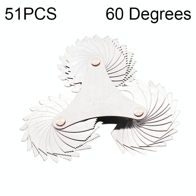 60 Degree Stainless Steel Thread Gauge - 51 Pieces-1915197544279969792