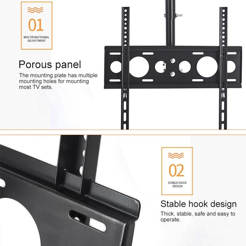 Adjustable Single Screen Tv Wall / Ceiling Mount - 32-70 Inch 0.5-3M Range-1964932265943371779