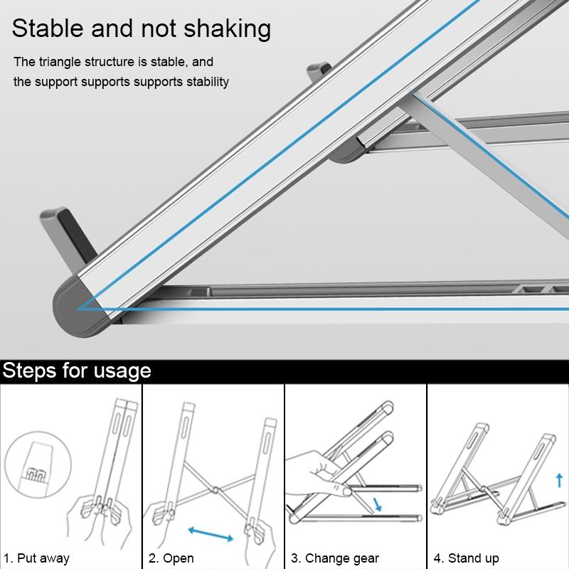 Foldable Aluminum Laptop Stand - Universal-1964932359031754756