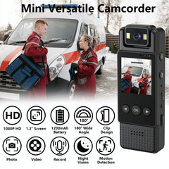 Outdoor Sports Night Vision Camera With 180 Degree Rotation For Video Recording-1922443407213596673