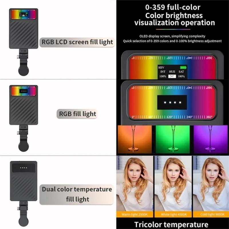Portable Clip-On Fill Light For Mobile Devices - Three Light Modes-1964932269114265607