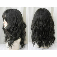 54Cm Natural Fluffy Wool Wig With Bangs-1915197826267222017
