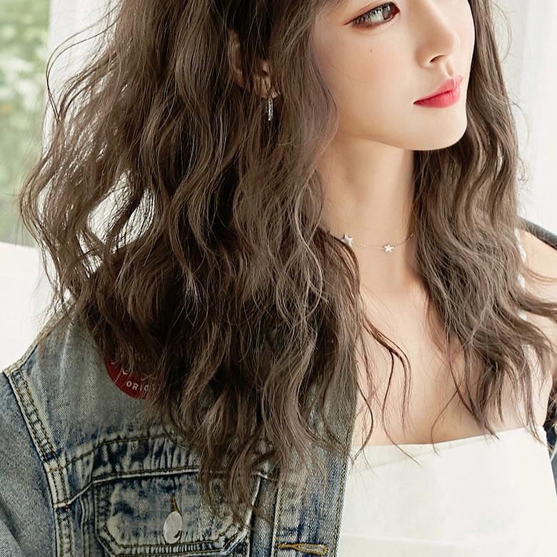 54Cm Natural Fluffy Wool Wig With Bangs-1915197826267222020