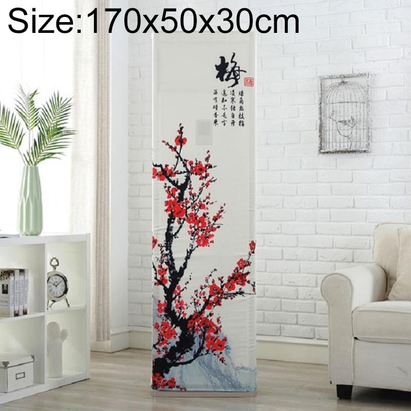 Vertical Cabinet Air Conditioning Dust Cover - All-Inclusive Fabric Red Plum - 170X50X30Cm-1964932357869932551