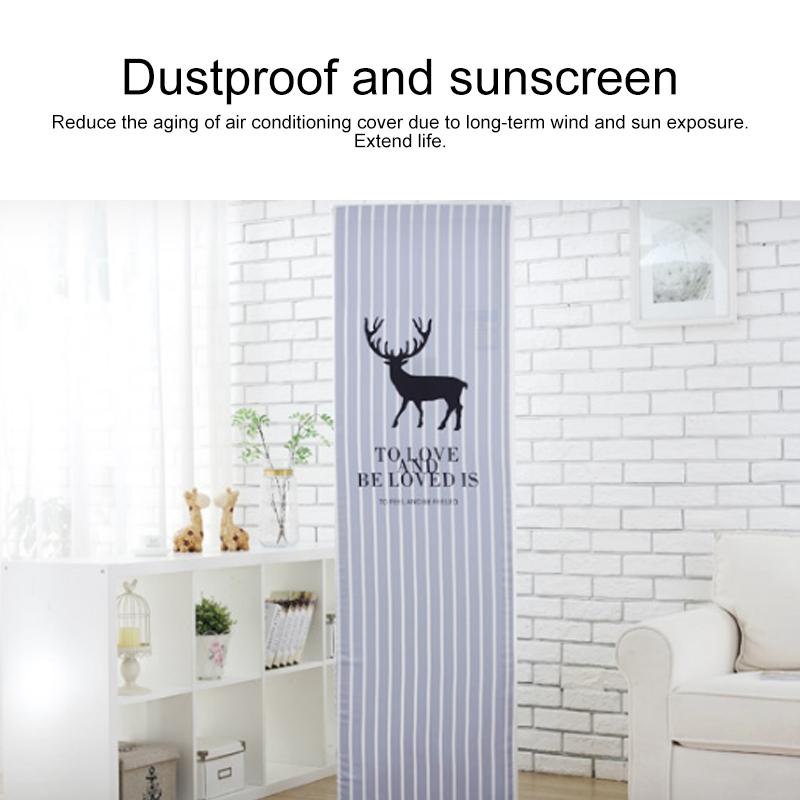 Vertical Cabinet Air Conditioning Cover - All-Inclusive Fabric - 175X55X35Cm - Tall Building-1964932297966882818