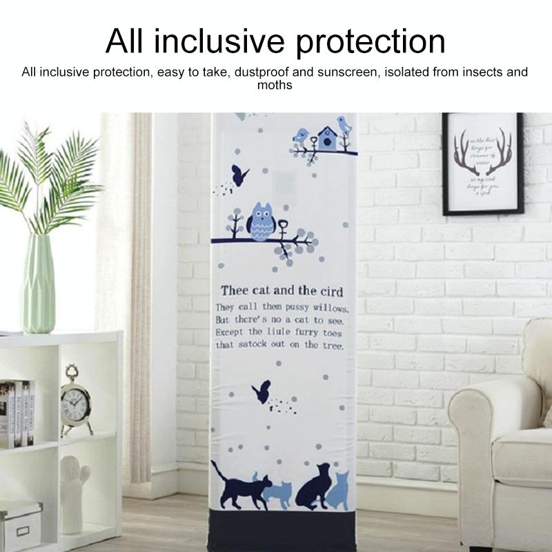 Cat And Bird Fabric Dust Cover For Vertical Cabinet Ac - 175X55X35Cm - All-Inclusive-1964932362445918213