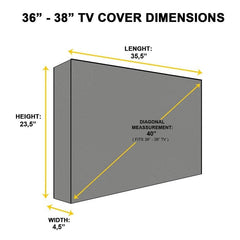 Universal Outdoor Tv Cover - Waterproof & Dustproof - Fits 36-38 Inches-1915197972396773383