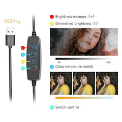 Portable 6-Inch Flat-Panel Live Fill Light With Adjustable Temperature And Small Tripod-1915198101849772035