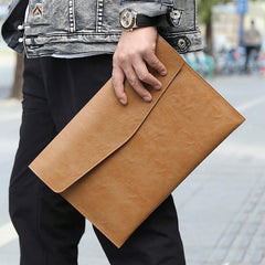 14 Litchi Pattern Pu Leather Laptop Sleeve - Black-1915197961139261445