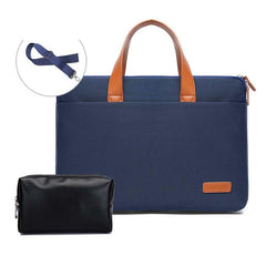 Ultra-Thin Laptop Messenger Bag For Macbook 15.6-16.1 Inches - Dark Blue & Black-1915197621266419712