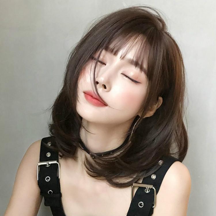 40Cm Short Hair Wig With Bangs For Round Faces-1915197826422411271
