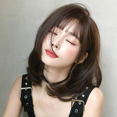 40Cm Short Hair Wig With Bangs For Round Faces-1915197826422411271