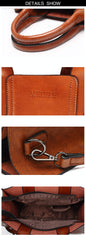 Large Leather Tote Bag For Women - Casual Shoulder Trunk Style-1915197823373152259