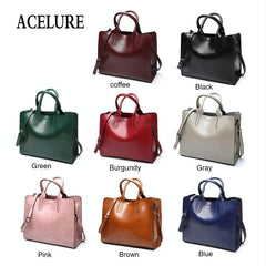 Large Leather Tote Bag For Women - Casual Shoulder Trunk Style-1915197823373152262